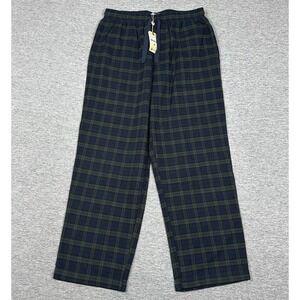 Lee Valley Ireland Flannel Loung Pants Mens Medium Green Tartan Plaid NEW